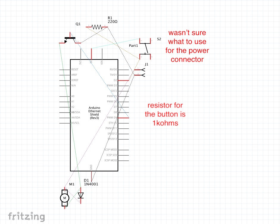 The schematic drawing of my circuit: